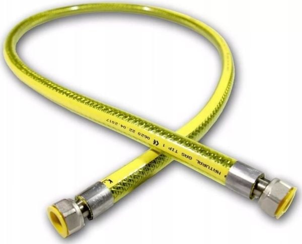 Mora gasslange flettet PVC F1/2–F1/2 L-1000 med to dreibare muttere