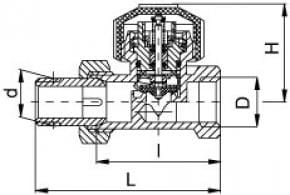 Valvex termostatventil rett 1/2" 4412010