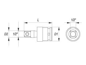 Yato Ball Impact 1/2" 63mm (YT-1064)