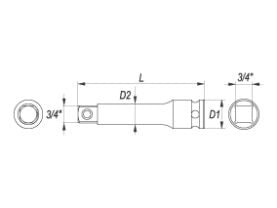 YATO iskupidennys 3/4" 330mm 1163
