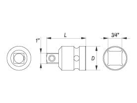 YATO 3/4 - 1" iskunvaimennin 1168