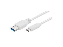 Microconnect USB3.1CA05W, 0,5 m, USB C, USB A, USB 3.2 Gen 1 (3.1 Gen 1), Valkoinen