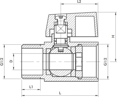 KFA palloventtiili 1/2 "(703-210-15)