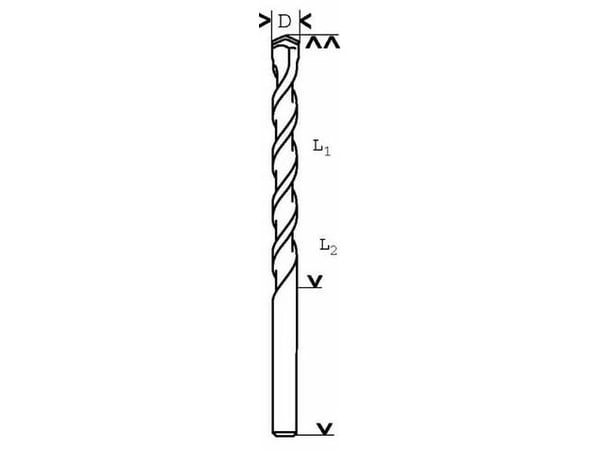 Bosch 2 608 597 667, Drill, 1,2 cm, 150 mm, Kunstig stein, Betong, Kalkstein, Murverk, Naturstein, 1 cm, 9 cm