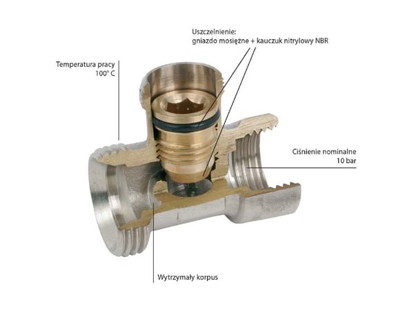 Element-/radiatorventil rak 1/2" ZP2Y