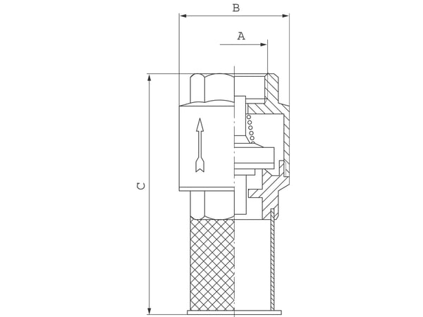 Ferro tilbakeslagsventil med kurv (sugekurv) 1" (K22)