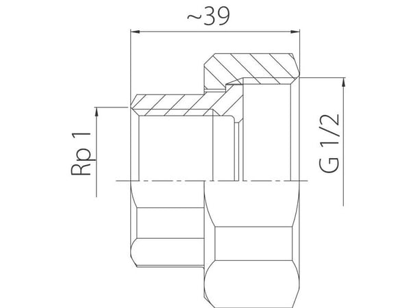 Ferro Flare nut for pumps 6/4 "x1" 2 pcs. (SG17)
