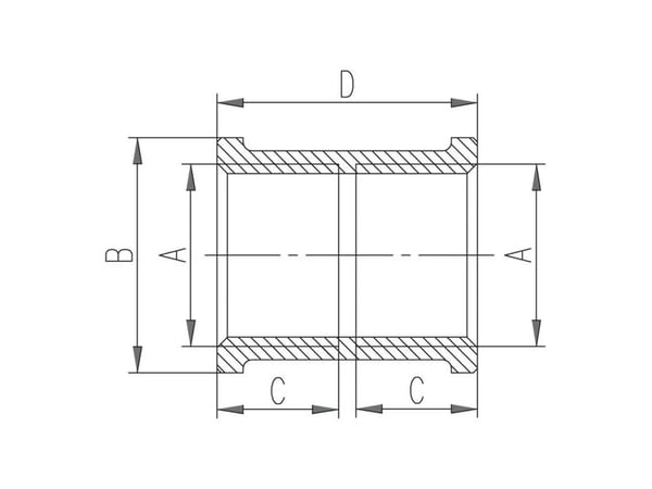 Ferro 3/4 "mässingsmuff M03Z