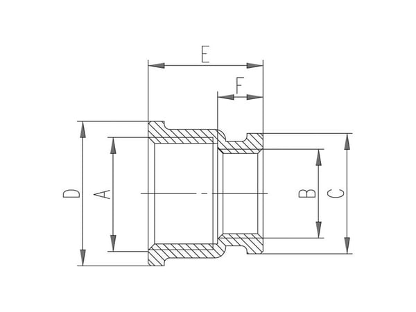 Ferro messinghylse 6/4x1" M13Z