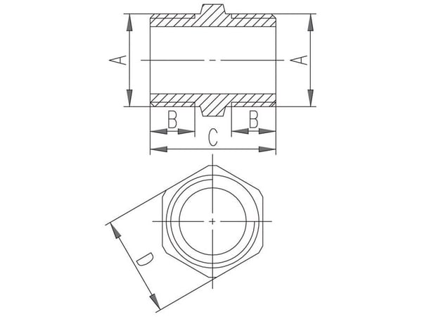 Ferro 3/4" messinkinen nippa N04Z