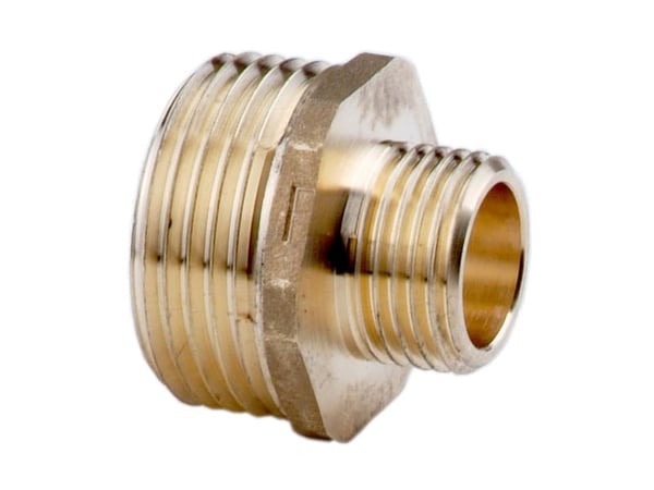 Ferro MESSING REDUSERINGSNIPPEL 1/2"X3/8" GUL // Ź.FERRO.N11Z