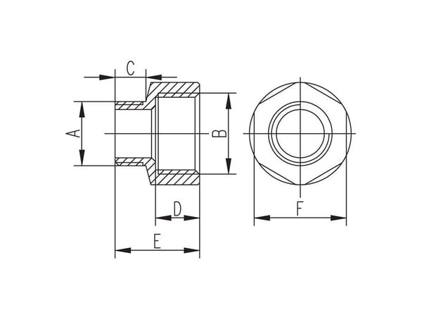 Ferromessingin vähennys 1x3/4" RN05Z