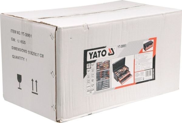 YATO TYÖKALULAATIKKO KAAPPI 80 OSAT 38951