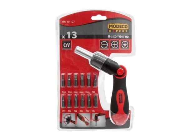 Modeco ruuvimeisseli vaihdettavilla terillä SUPREME 13 kpl MN-10-107