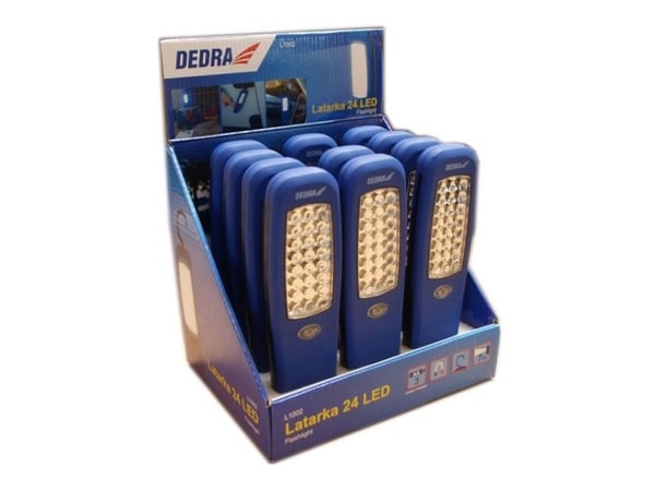 Dedra LED 24 innfelt med batterier L1002
