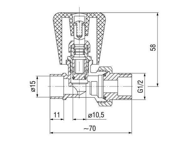 Ferro Suora patteriventtiili 1/2" ZG2LY