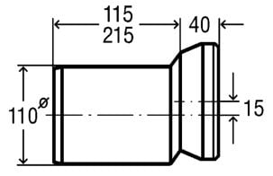 Viega WC-liitin PVC 110 eksentrinen offset - 703400