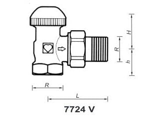 Herz termostatisk radiatorventil vinkel TS-90 3/8" - 1772465