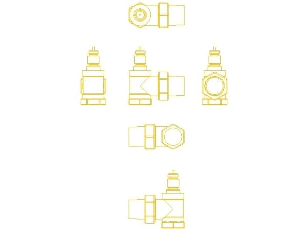 Danfoss radiatorventil avstengende termostatisk RA-N 15 for radiatorer med innebygd ventil (013G3903)