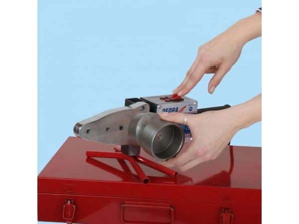 DEDRA sveiserør for PCV-rør 800W/1500W koffert / adaptere 20-63mm