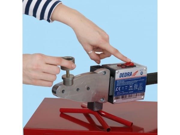 DEDRA sveiserør for PCV-rør 800W/1500W koffert / adaptere 20-63mm