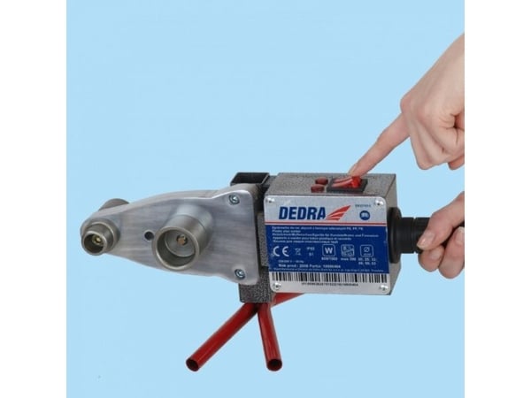 DEDRA sveiserør for PCV-rør 800W/1500W koffert / adaptere 20-63mm