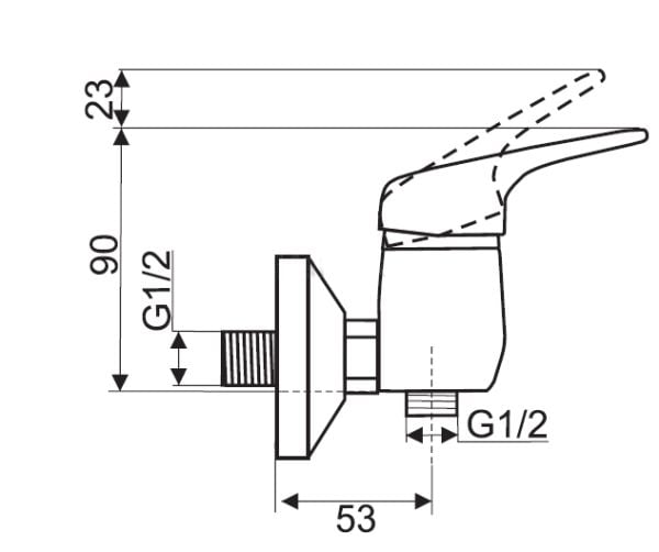 Dusjarmatur Hydroland Atut krom (B.39.7)