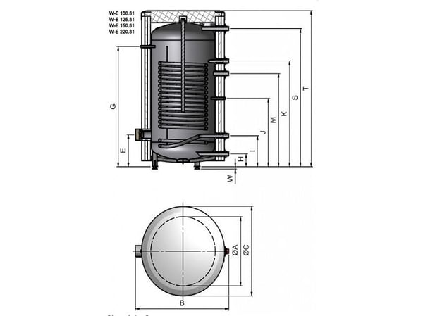 Biawar Mega Exchanger W-E-220.81 220L kierukkakelalla (14340)
