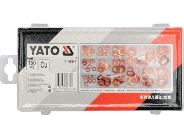 Yato YT-06871, Flat skive, Kopper, Kopper, Rund, 150 stykker