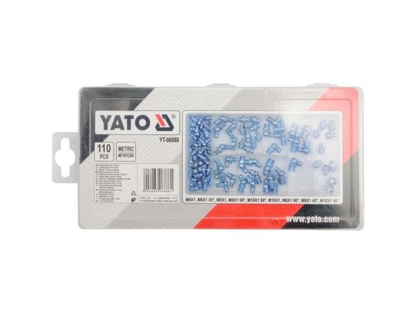 YATO smørenipler kalamitter (metrisk) 110 stk.