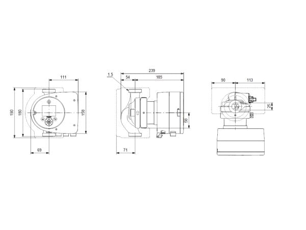 Magna3 25-80 180 1x230V PN6/10