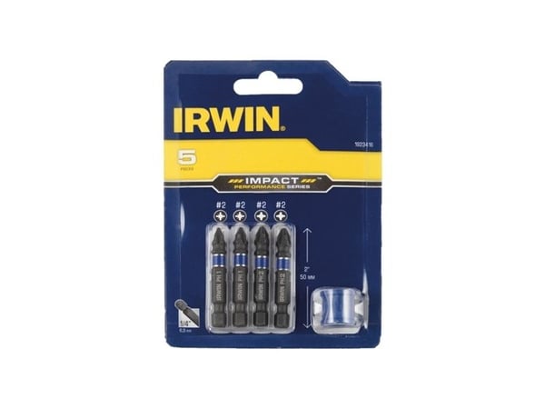 Irwin sett med slagbor PH PZ IMPACT 1/4" 5 stk. 1923416