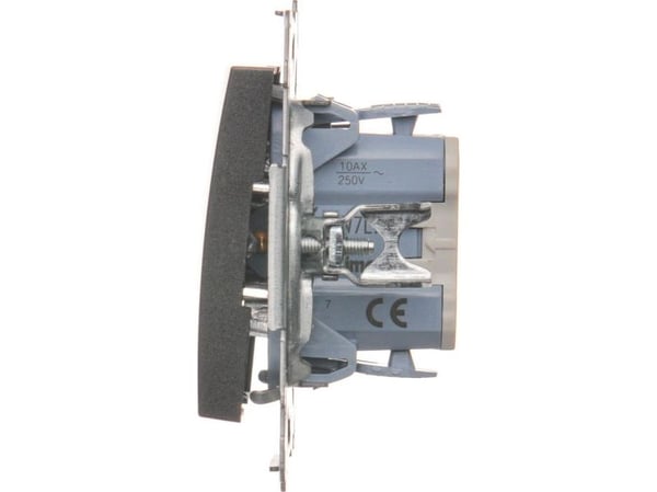 Kontakt-Simon DW7L.01/48, Plast, Anthracit, IP20, IP44, 250 V, 10 A, 75 mm
