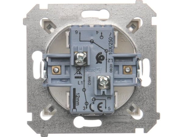 Contact-Simon DW6/2.01/44, muovi, kultainen, IP20, IP44, 250 V, 10 A, 75 mm