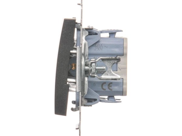 Kontakt-Simon DW6L.01/48, Plast, Anthracit, IP20, IP44, 250 V, 10 A, 75 mm