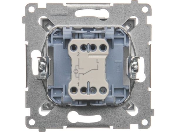 Kontakt-Simon DW6L.01/43, Muovi, Hopea, IP20, IP44, 250 V, 10 A, 75 mm