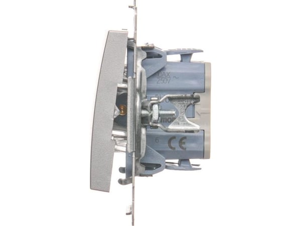 Kontakt-Simon DW6L.01/43, Muovi, Hopea, IP20, IP44, 250 V, 10 A, 75 mm