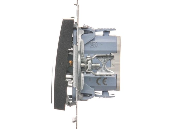 Kontakt-Simon DW5BL.01/48, Plast, Anthracit, IP20, IP44, 250 V, 10 A, 75 mm