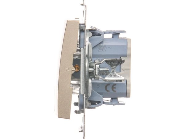Contact-Simon DW5.01/44, muovi, kultainen, IP20, IP44, 250 V, 10 A, 75 mm