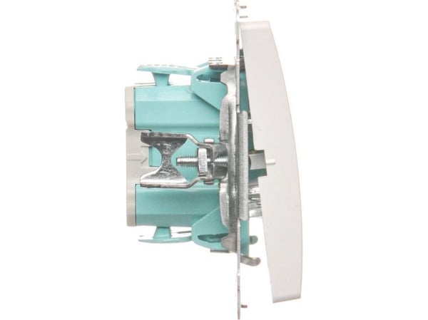 Kontakt-Simon BMD1.01/11, Tryckknappsbrytare, Plast, Vit, IP20, IP44, 250 V, 10 A