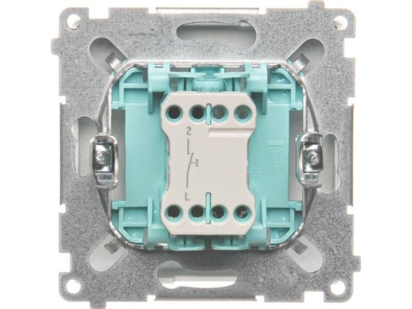 Kontakt-Simon BMD1.01/11, Tryckknappsbrytare, Plast, Vit, IP20, IP44, 250 V, 10 A