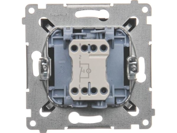 Kontakt-Simon DS1L.01/48, Trykknapkontakt, Plast, Anthracit, IP20, IP44, 250 V, 10 A