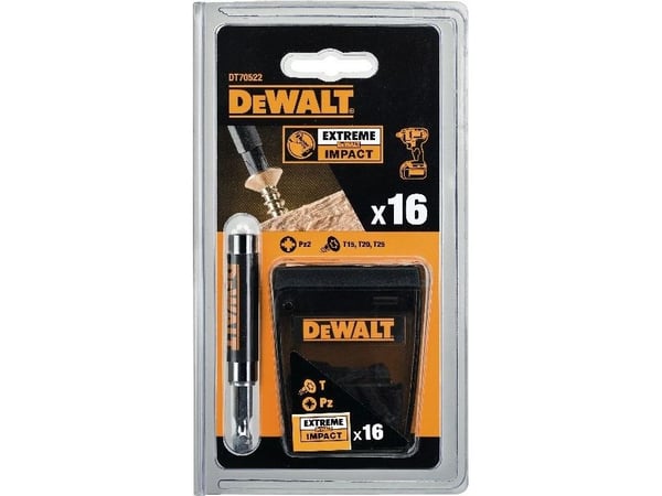 Dewalt iskevien terien sarja 1/4" 16 kpl.