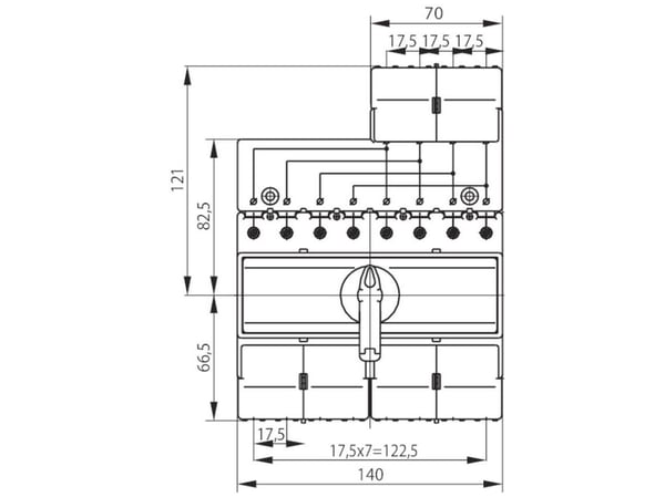 Spamel Virtalähdekytkin 63A 4-napainen (PRZK-4063W02)