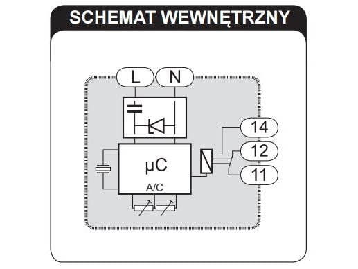 Zamel aikarele 16A 1NO/NC 230V AC PCM-02