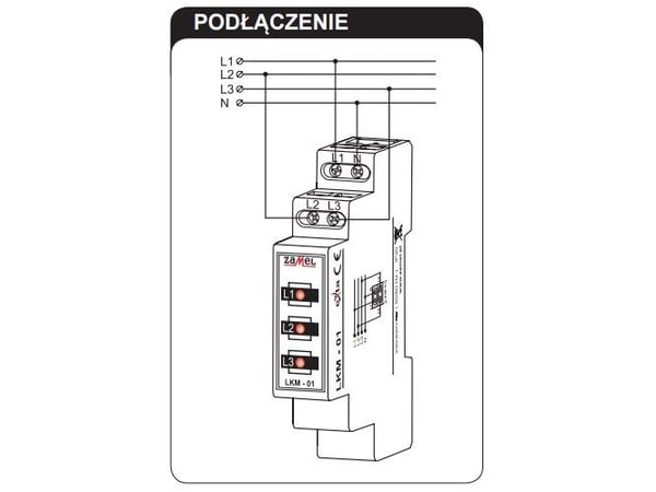 Zamel strømindikator LKM-01-10 1P 230V 1,5mA LKM-01-10