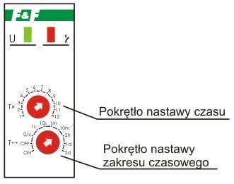 Aikarele 1P 10A 0,1s-576h 230V AC, 24V AC/DC viiveellä PCR-515DUO