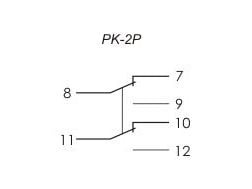 F&F elektromagnetisk rele 12V 2x8A - PK2P12