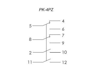F&F elektromagnetisk relé 230V 4x8A - PK4PZ