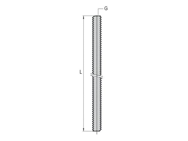 WALRAVEN Gevindstang M8x2000mm DIN 976-1 i elforzinket stål, styrkeklasse 4.8